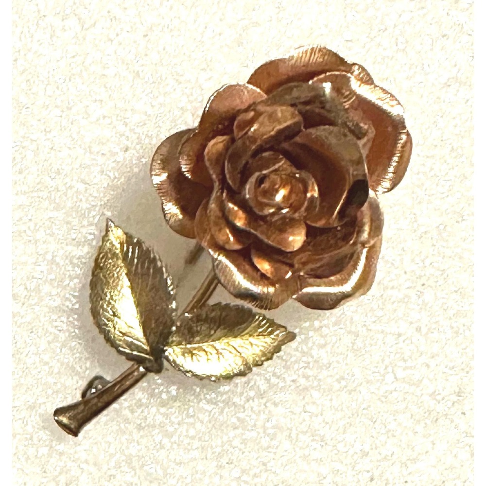 Krementz Rose Pin Gold Overlay